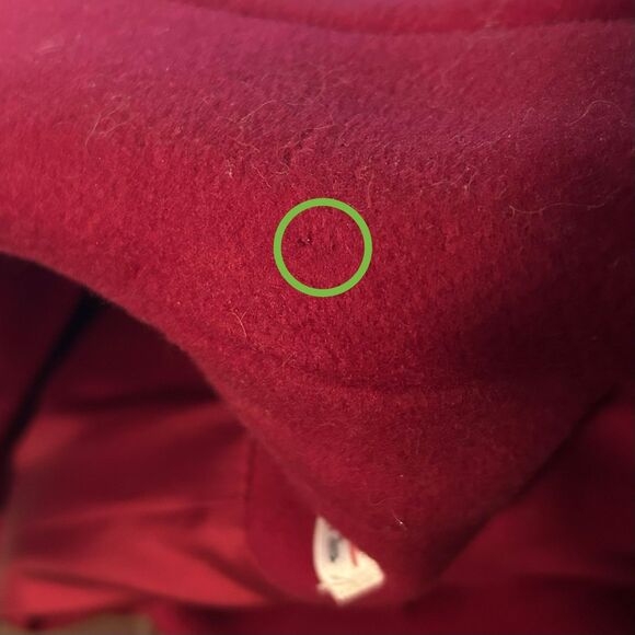 Vtg Talbots Overcoat Womens 20 Red Wool Long Coat Double Breasted USA 80s NWT - Picture 8 of 16